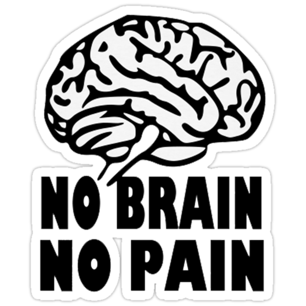 Mimilou ✏ No Brain, No Game Sticker,375x360