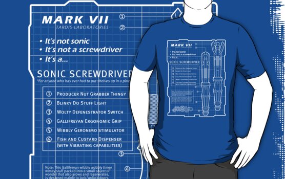Sonic Screwdriver Blue Print by zerobriant