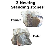 Complex Meanings - 3 nesting standing stones by stonemagic