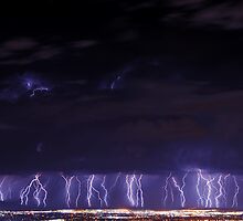One Hour of Lightning Over Salt Lake City by Ryan Houston