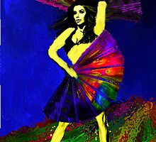 WIP 1 Rainbow Goddess by Elisabeth Dubois