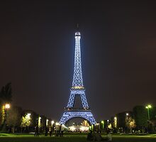 Blue Eiffel Tower by Conor MacNeill