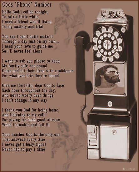 God's " Phone" Number † † †" by Bonita ђєℓℓσ | Redbubble