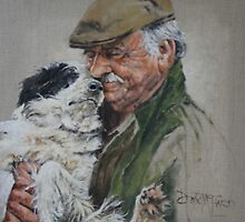 How much does this man love his dog or vice versa? by David McEwen