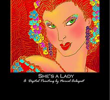 'She's a Lady', Titled Greeting Card or Small Print by luvapples downunder/ Norval Arbogast