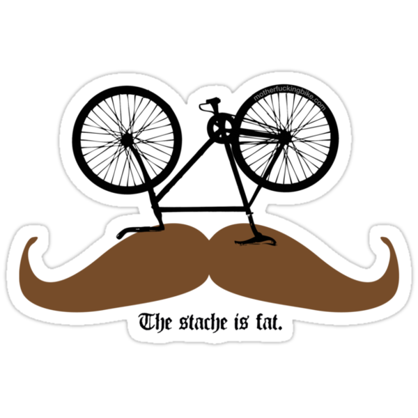  Stickers on Hipster Bike Mustache   Stickers By Mfbike   Redbubble