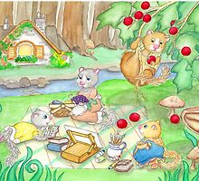 COTTAGE PICNIC by Lynn Wright