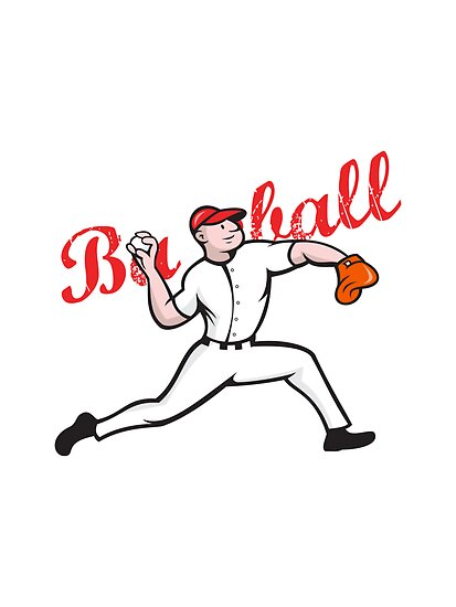 Cartoon Baseball Pitcher