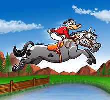 Olympic Equestrian Jumping Dog by Zoo-co