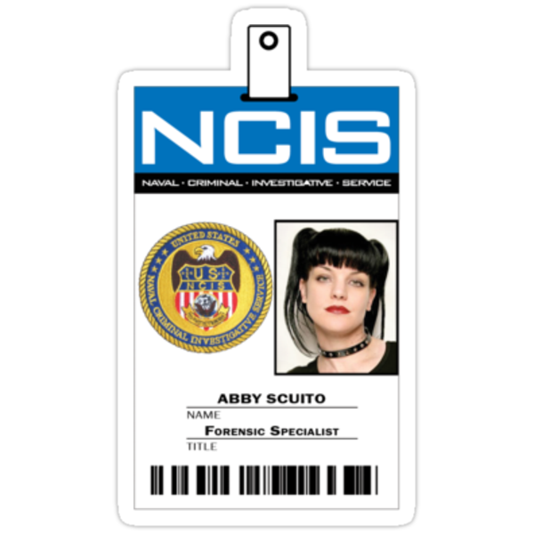 Ncis+ID+Badge Abby Sciuto NCIS ID Badge Shirt" Stickers by zorpzorp | Redbubble