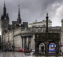 The Castlegate in the driving rain by Tom Gomez