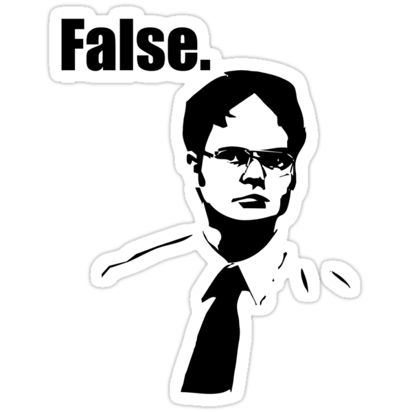 Dwight Schrute False Stickers By Mrjamma Redbubble 