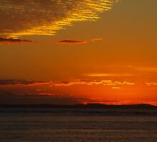 Sunset over Town of 1770 by Virginia McGowan