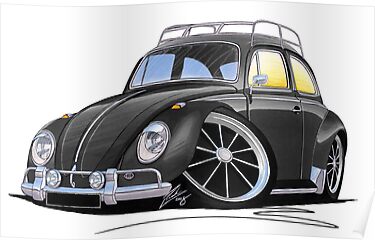 volkswagen beetle poster