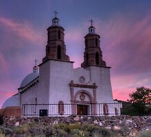 Dawn at Sangre de Cristo Catholic Church by Terence Russell