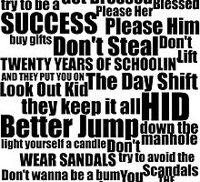 Subterranean Homesick Blues (Black text) by georgestow
