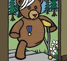 Teddy Bear And Bunny - Home From The War by Brett Gilbert