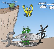 USD GBP EUR JPY caricature by Binary-Options