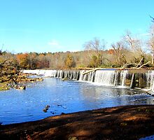 Haw River dam in Autumn by Samohsong