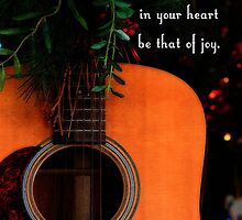 Joyful Song Acoustic Guitar Christmas Greeting by NestToNest