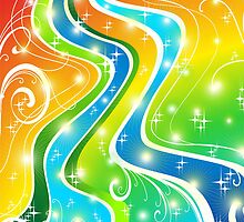 Bright Swirls and Colors by BluedarkArt