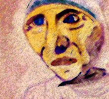 Mother Teresa, watercolor by Anna Lewis