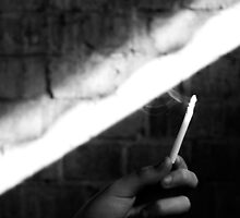 burning cigarette by Ryujidanma