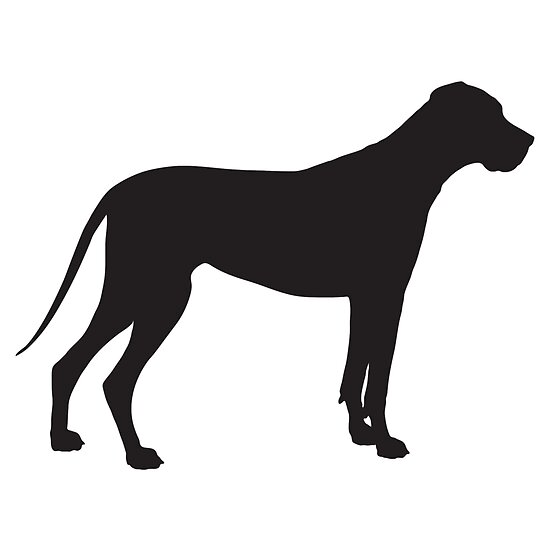 Great Dane Silhouette By Maria Bell Redbubble