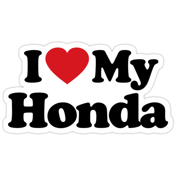 Love my honda sticker