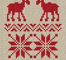 Moose Pattern Christmas Sweater Knit by tinybiscuits