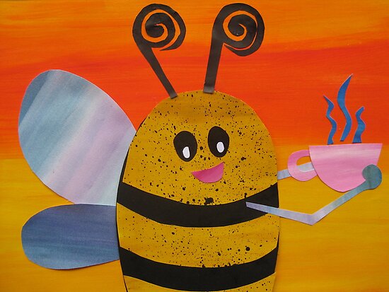 bee-drinking-tea-rhymes-made-from-recycled-math-books-by-cathyjacobs