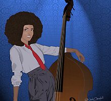 Esperanza Spalding Comic Portrait by nealcampbell