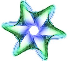 Blown Glass Flower by Ross Hilbert