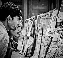 Men and The News II by Valerie Rosen