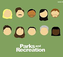 Parks and Recreation Characters by jamesrostron