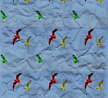 Crumpled birds by Shanshan