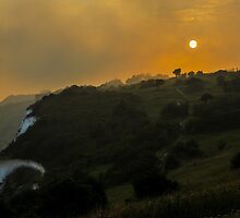 Full Moon at Sunset by Heidi Stewart