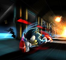 Escape the Death Egg Sonic by camdentamura