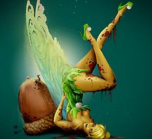 Zombie Pin-up Tinkerbell by Jeff Arnolds Art