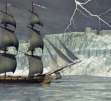 The Grand Turk On Full Sails by Sazzart
