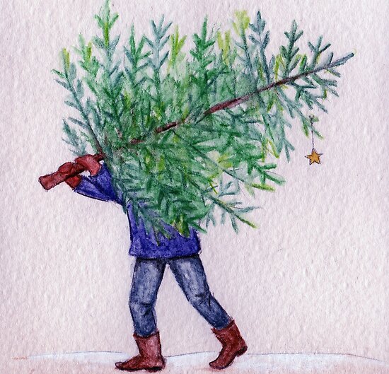 quot christmas tree delivery quot by redbikegallery redbubble quot christmas tree delivery quot by redbikegallery redbubble