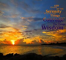 Serenity Prayer Sunset By Sharon Cummings by Sharon Cummings