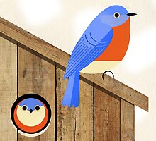 blue bird house by Scott Partridge