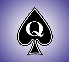 Smartphone Case - Queen of Spades - Purple by Mark Podger