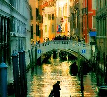 Italy. Venice lonely boatman by JessicaRoss
