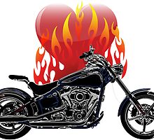 Burning Biker Love by starstreamdezin