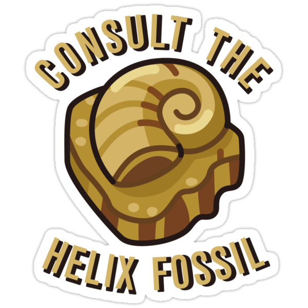 Ask Helix Fossil ! Sticker,375x360