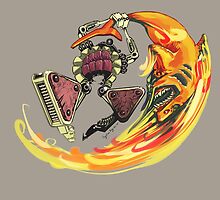 Insane Warriors - Shark Vielding Robot by augustinas