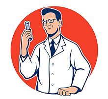 Scientist Lab Researcher Chemist Cartoon by patrimonio