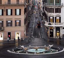 Via Condotti Waking Up - Rome, Italy by Georgia Mizuleva